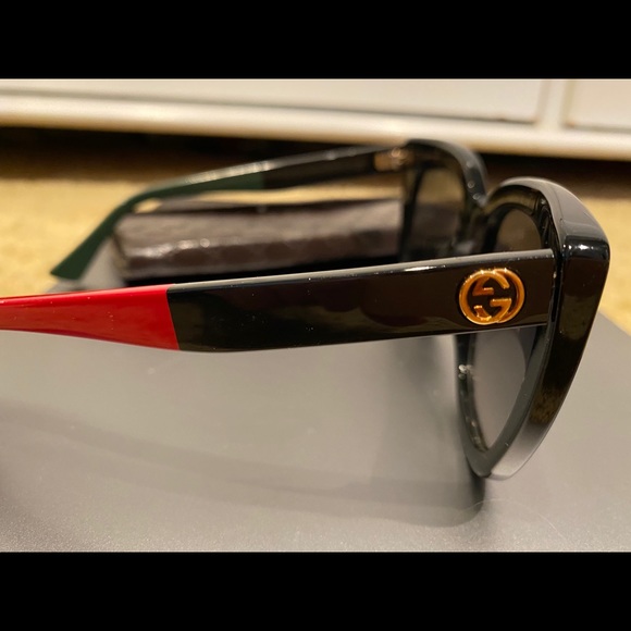 BLACK SQUARE TINTED LENS AUTH GUCCI SUNGLASSES